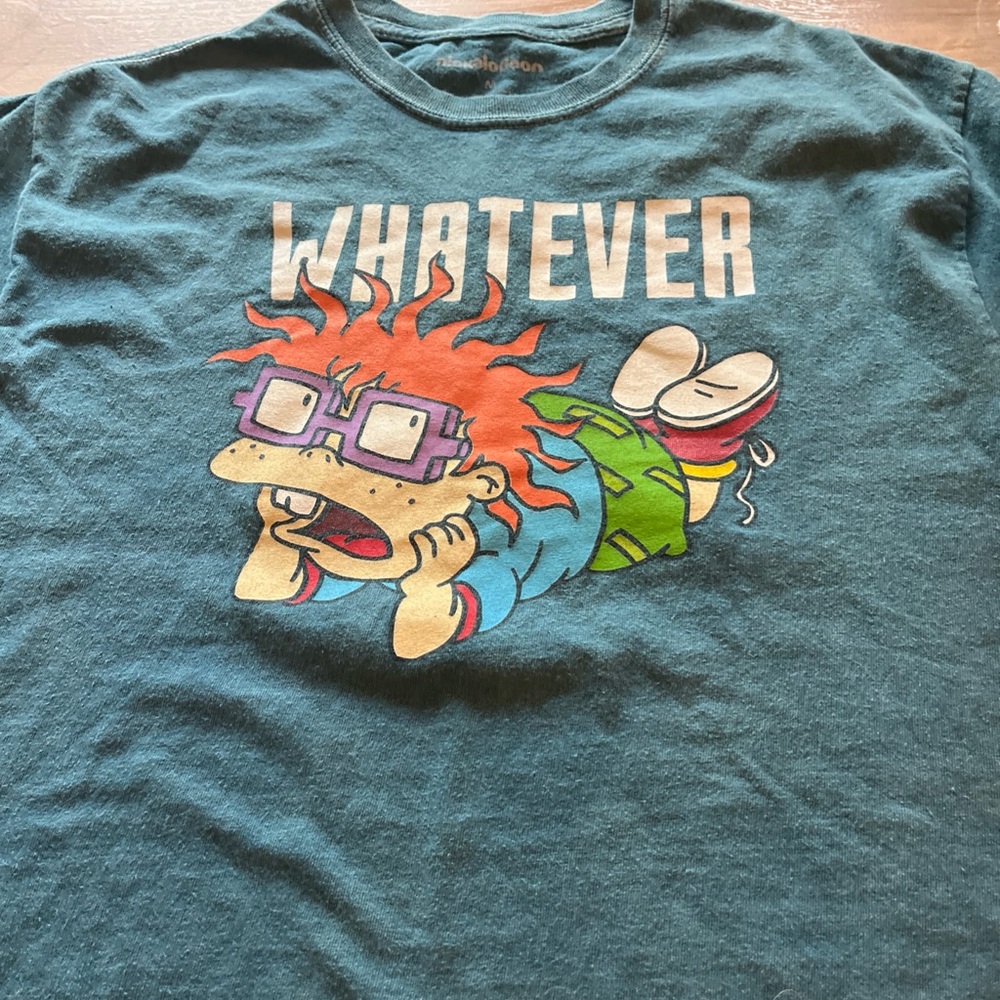 Whatever Graphic Crop Top - Teal